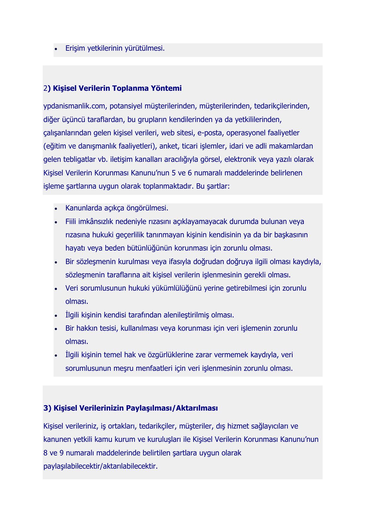 KVVK Aydınlatma Metni - 2